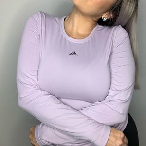 Pastel Purple Long Sleeve Adidas Sportswear shirt